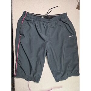 Nike Performance Men's Athletic Shorts Gray Pink Trim Size Medium